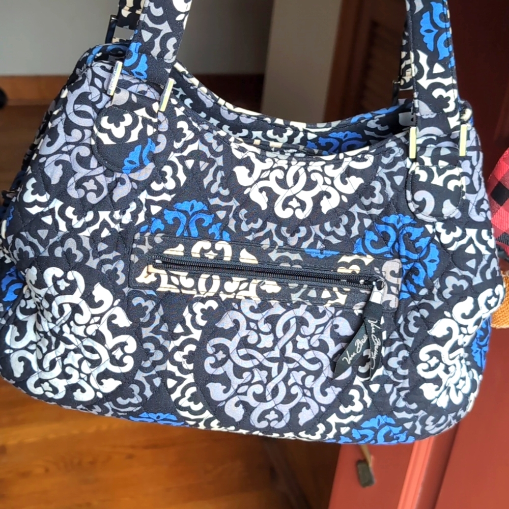 Vers Bradley "Emily" satchel in Canterbury Cobalt pattern